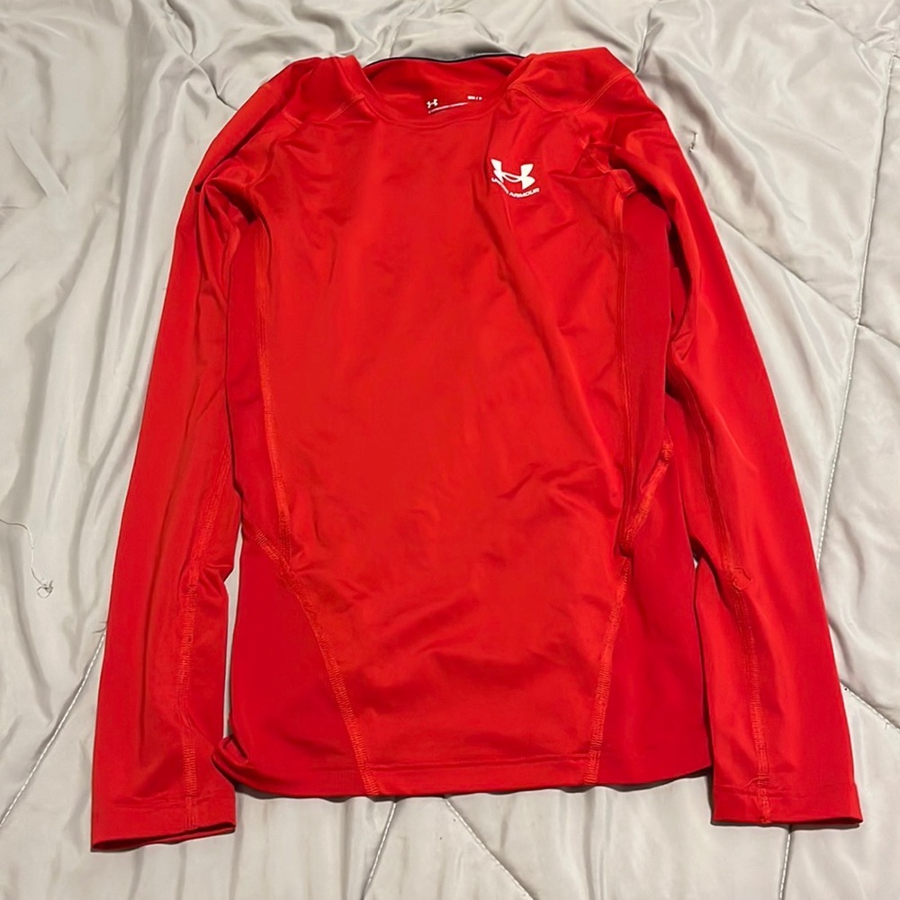 MENS Red Under Armour Compression Shirt S